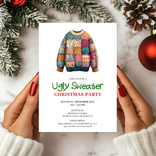 Fun Modern Ugly Sweater Christmas Invitation