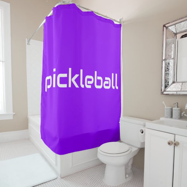 Fun Modern White PICKLEBALL Text On Fun Purple (In Situ)