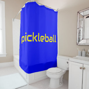 Fun Modern Yellow PICKLEBALL Text On Vivid Blue