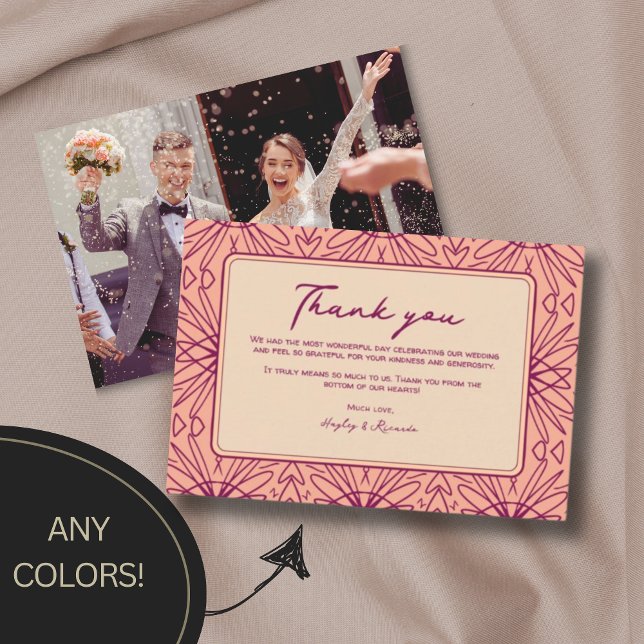 Fun Moderne Unique Mariage Merci Cartes (Créateur téléchargé)