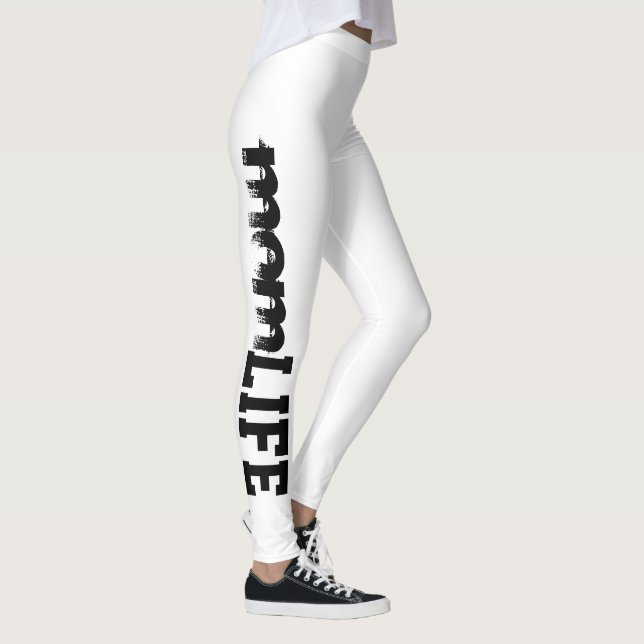 fun MOM LIFE typography | Leggings (Right)