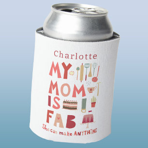 Fun Mom Personalized Name Can Cooler