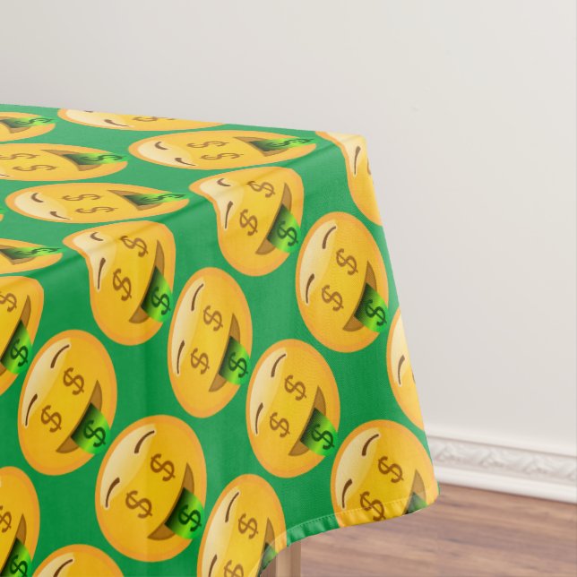 Fun Money Emoji Tablecloth (In Situ)