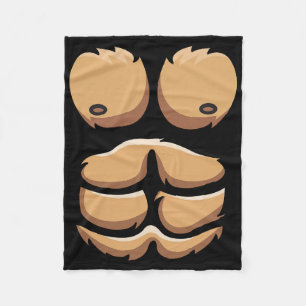 Fun Monkey Gorilla Chest Costume Halloween  Fleece Blanket