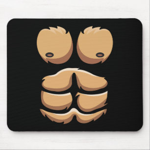 Fun Monkey Gorilla Chest Costume Halloween  Mouse Pad