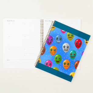 Fun Monster Face Balloons Planner
