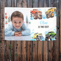Fun Monster Truck Photo 2nd Birthday Pool Party