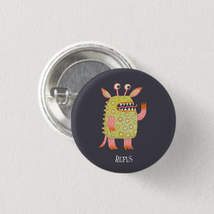Fun Monsters Personalized 1 Inch Round Button