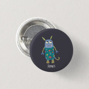 Fun Monsters Personalized 1 Inch Round Button