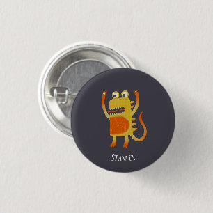 Fun Monsters Personalized 1 Inch Round Button