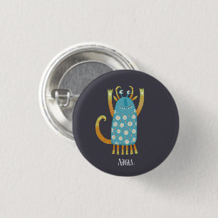Fun Monsters Personalized 1 Inch Round Button