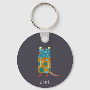 Fun Monsters Personalized Keychain