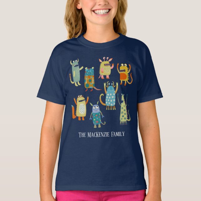 Fun Monsters Personalized T-Shirt (Front)