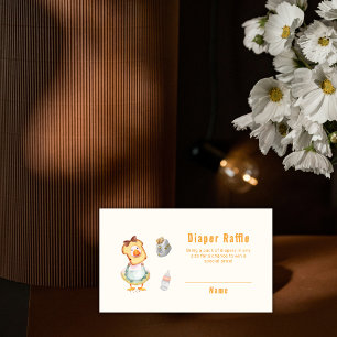 Fun Mother Goose Brunch Diaper Raffle Baby Shower Enclosure Card
