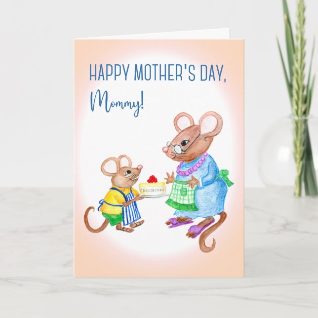 Fun Mother's Day for Mommy with Cute Mice Card (Front)