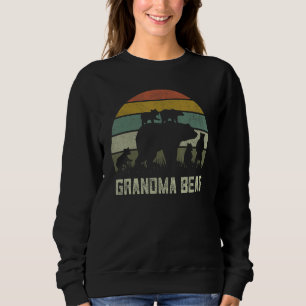 Fun Mothers Day Grandmother  Five Cub Kids Grandma Sweatshirt