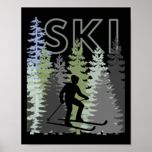 Fun Mountain Adventure Ski Squad Winter Sport Ski  Poster