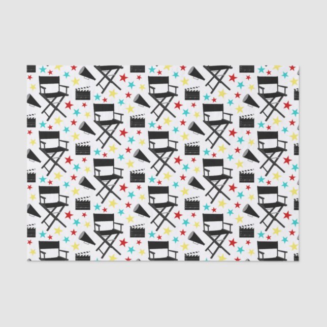 Fun Movie party pattern tissue Tissue Paper (Front)