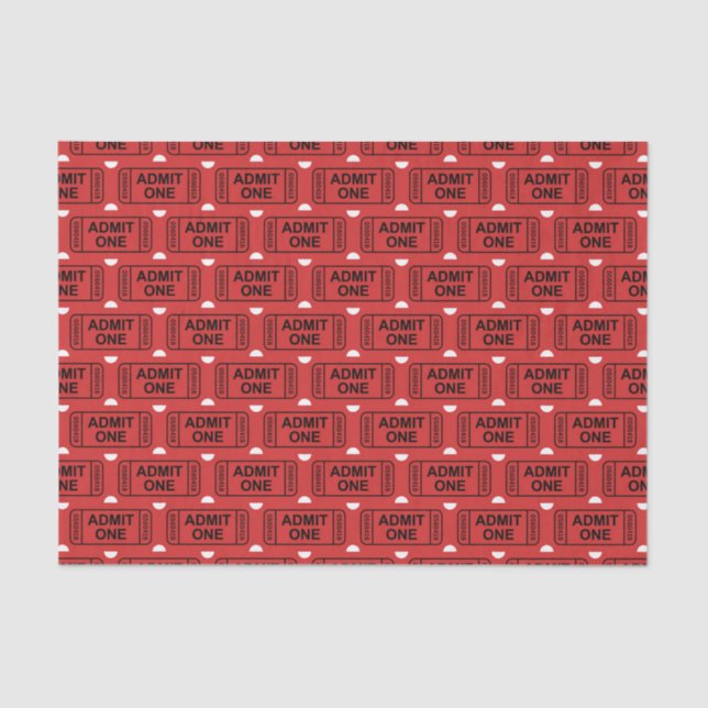 Fun Movie party ticket pattern party tissue Tissue Paper (Front)