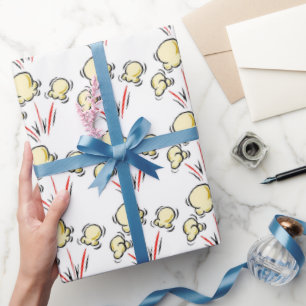 Fun Movie popcorn pattern wrapping paper