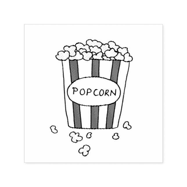 Fun Movie Theatre Popcorn Crafty Projects Self-inking Stamp (Design)