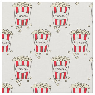 Fun Movie Theatre Popcorn in Bucket for Sewing Fabric
