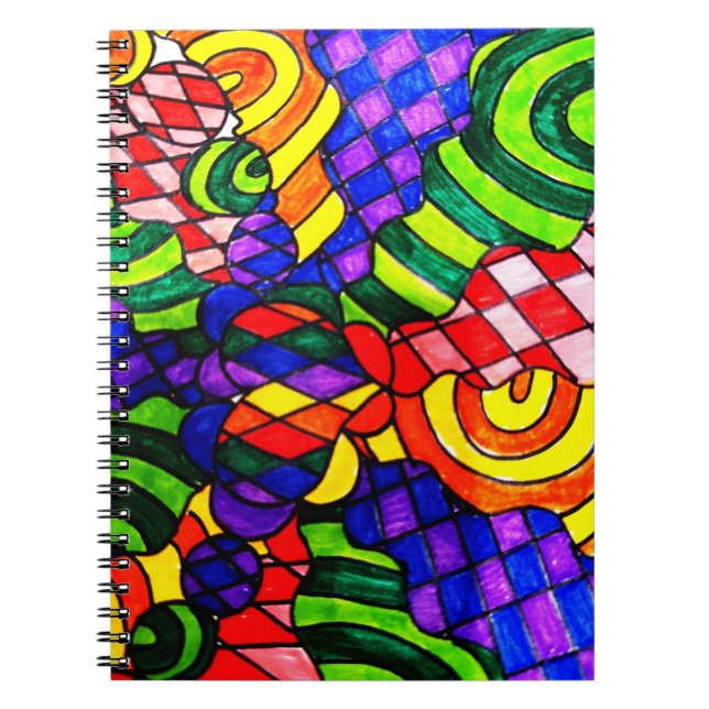 Fun multi-coloured notebook (Front)