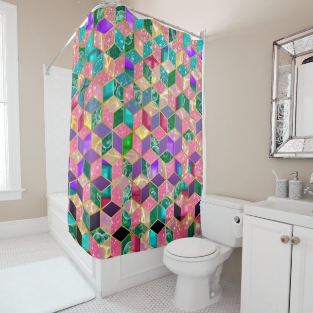 Fun Multi-Mixed Diamond-Shaped Hexagon (In Situ)