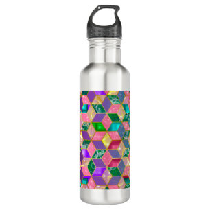 Fun Multi-Mixed Diamond-Shaped Hexagon 2 710 Ml Water Bottle