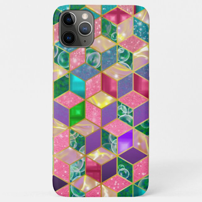 Fun Multi-Mixed Diamond-Shaped Hexagon Case-Mate iPhone Case (Back)