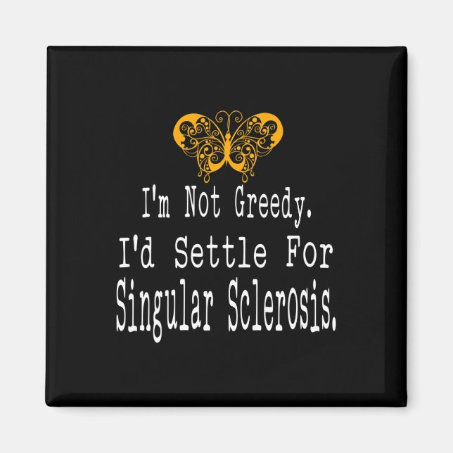 Fun Multiple Sclerosis Awareness Butterfly Support Magnet (Front)