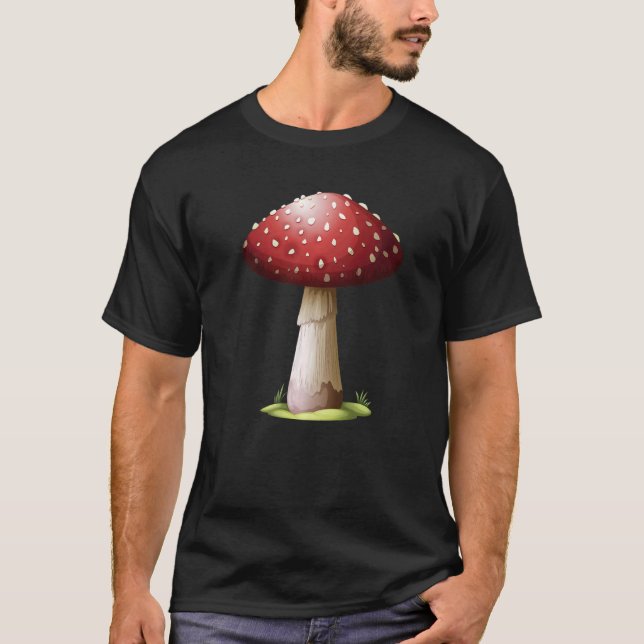 Fun Mushrooms Foraging Mycology Fungi Cool Mushroo T-Shirt (Front)