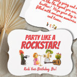Fun music birthday card brother food funny vege<br><div class="desc">Fun music birthday card brother food funny vege. This fun and quirky birthday card features a hilarious vegetable band that's sure to make your brother smile. With a punky gherkin on the keyboard, a curly kale potato on the drums, a cool little lime rocking the guitar, and a fancy orange-haired...</div>