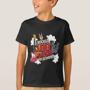 Fun Music Guitar I Rocked 100 Days Of School T-Shirt