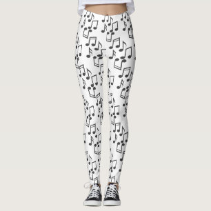 Fun Musical Notes Pattern Leggings