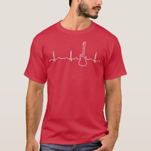Fun Musician Bass Guitar Heartbeat  Music Player  T-Shirt