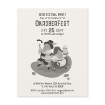 fun Musician Bavarian invite to Oktoberfest