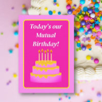 Fun Mutual Birthday Greeting Card