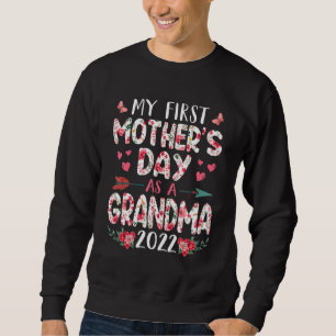 Fun My First Mother's Day As A Grandma 2022 Flower Sweatshirt