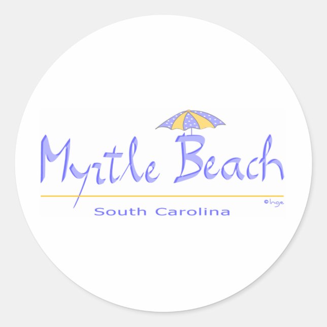 Fun Myrtle Beach, SC Classic Round Sticker (Front)