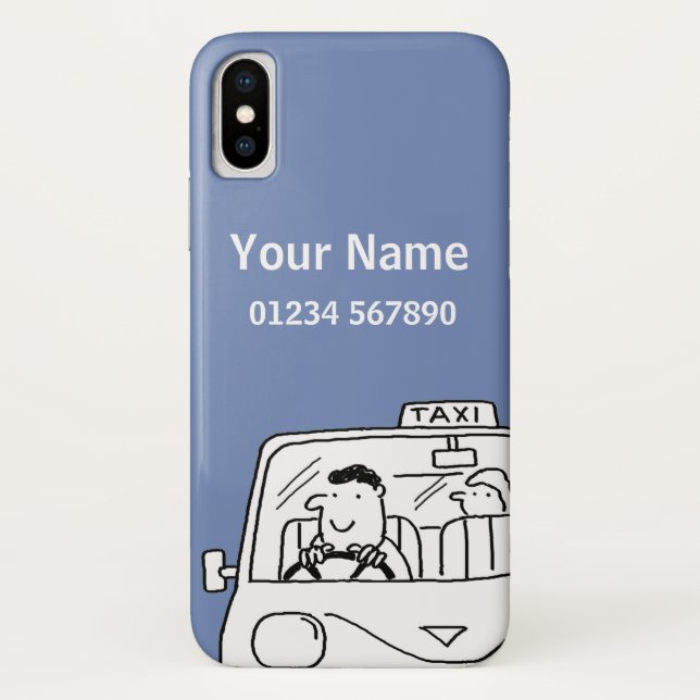 Fun Named Taxi Driver Theme Case-Mate iPhone Case (Back)