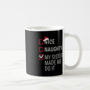 Fun Naughty Nice Christmas Family Pajama Men Women Coffee Mug