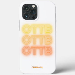 Fun Neon Retro Horse OTTB Thoroughbred Racehorse iPhone 13 Pro Max Case