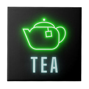 Fun Neon Teapot Tile