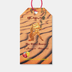 Fun 'New Baby' Aquarius Gift Tags