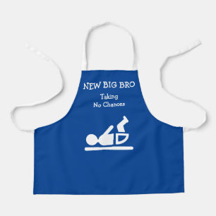 Fun NEW BIG BRO TAKING NO CHANCES Diaper Change Apron