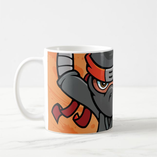 Fun Ninja Design Coffee Mug (Left)
