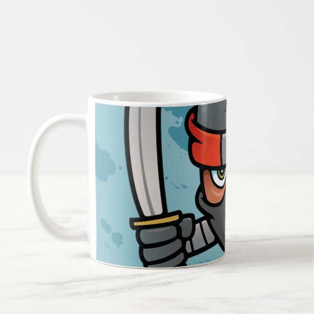 Fun Ninja Design Coffee Mug (Left)