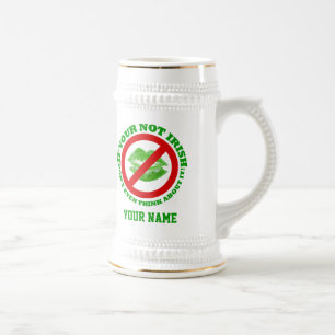 Fun no kissing St Patrick's day Beer Stein
