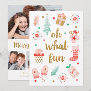 Fun Noël Famille Carte photo
